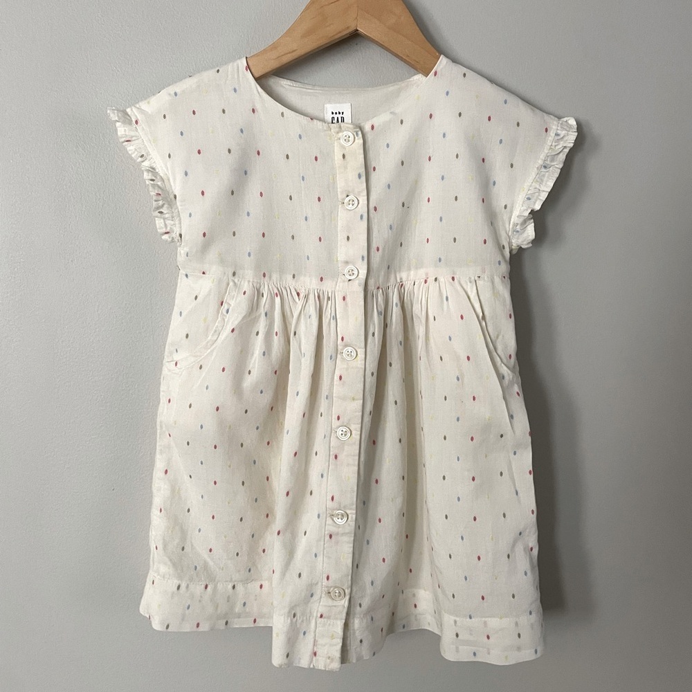 Baby Gap Woven Ivory Frost Shirt Size 3
